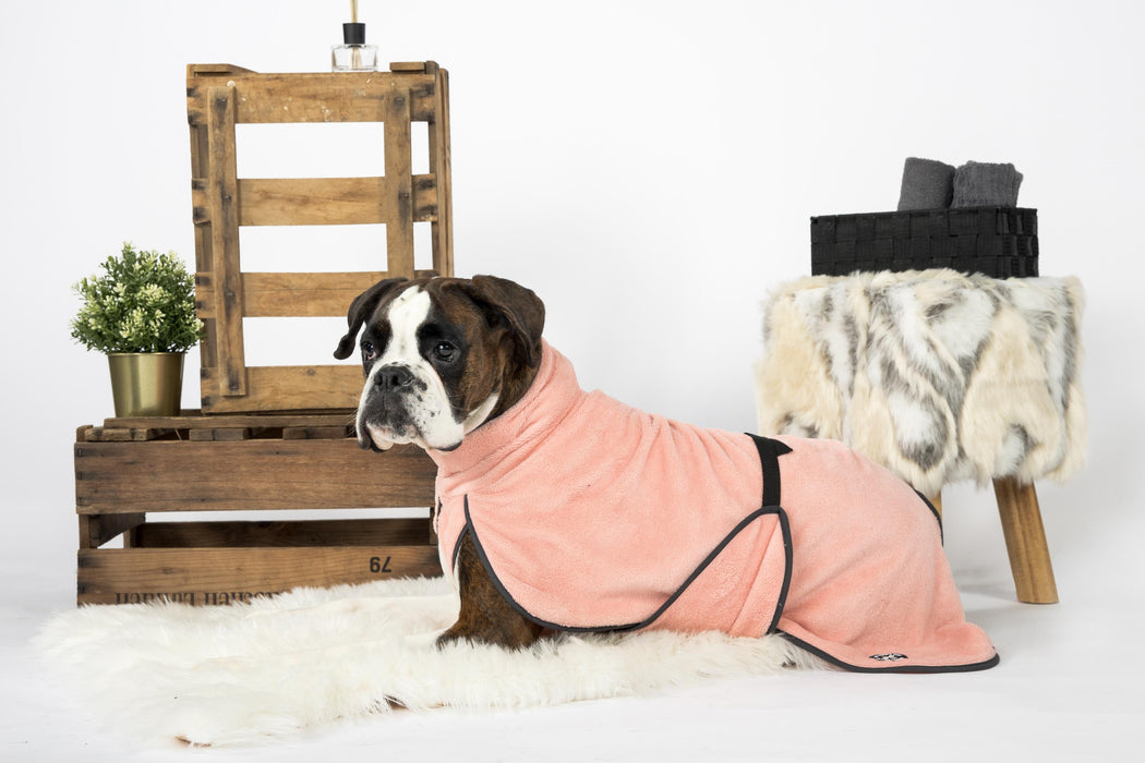 Hundebademantel & Schlafmantel (2-in-1) „Luxury Pink“