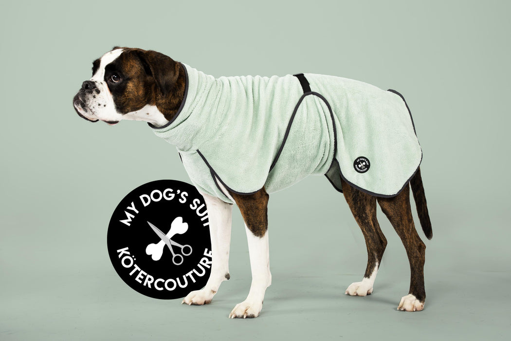 Hundebademantel & Schlafmantel (2-in-1) „Velvet Mint“