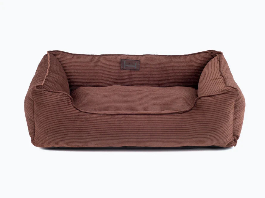 DREAMER orthopädisches Hundebett aus Möbelcord mit Handwerklich/ Höchste Funktionalität