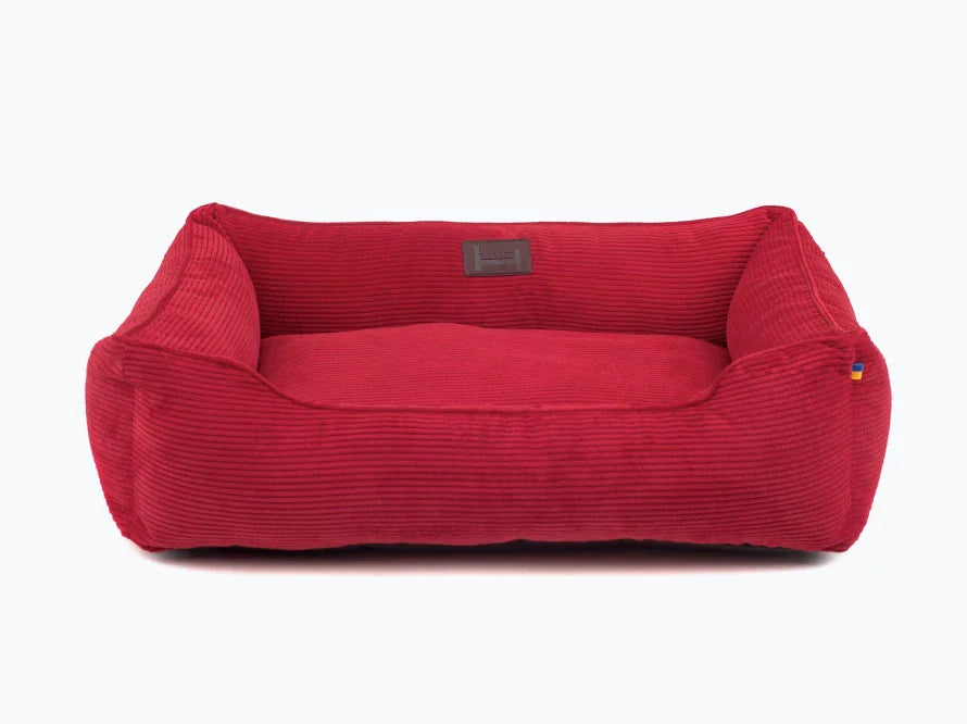 DREAMER orthopädisches Hundebett aus Möbelcord mit Handwerklich/ Höchste Funktionalität