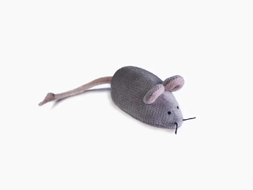 MAUS MARIA Katzenspielzeug mit Katzenminze aus Wollfilz / Handgemachte