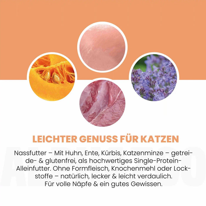Ente + Huhn Nassfutter für Katze