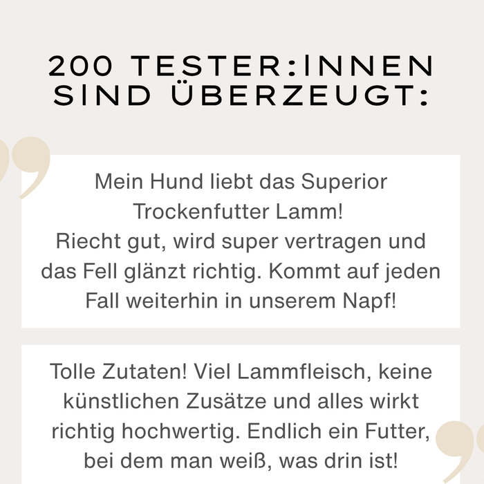 Superior Trockenfutter Lamm