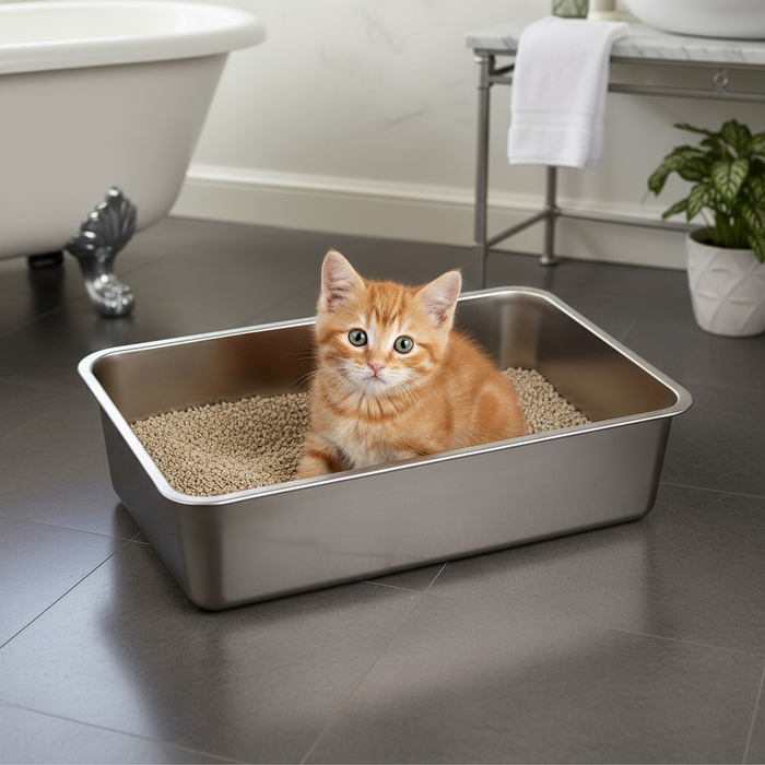 Katzentoilette Kitten Edelstahl