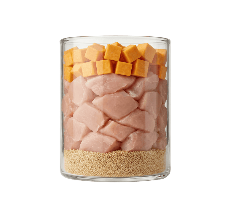 Geflügel mit Kürbis und Amaranth
