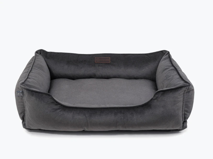 DREAMER orthopädisches Hundebett aus Möbelvelours / gegen Graben und Buddeln resistent