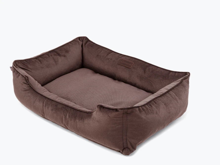 DREAMER orthopädisches Hundebett aus Möbelvelours / gegen Graben und Buddeln resistent