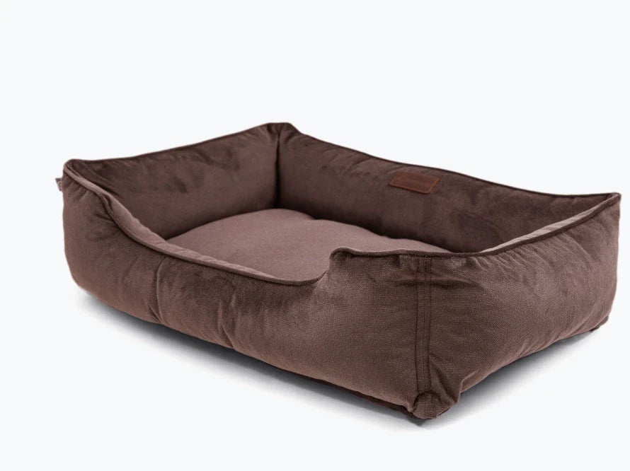 DREAMER orthopädisches Hundebett aus Möbelvelours / gegen Graben und Buddeln resistent