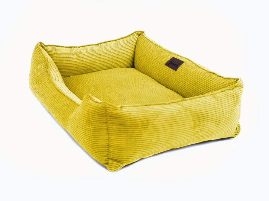 DREAMER orthopädisches Hundebett aus Möbelcord mit Handwerklich/ Höchste Funktionalität