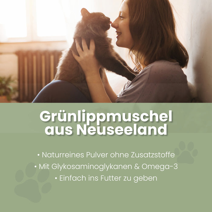 Groenlipmosselpoeder voor katten