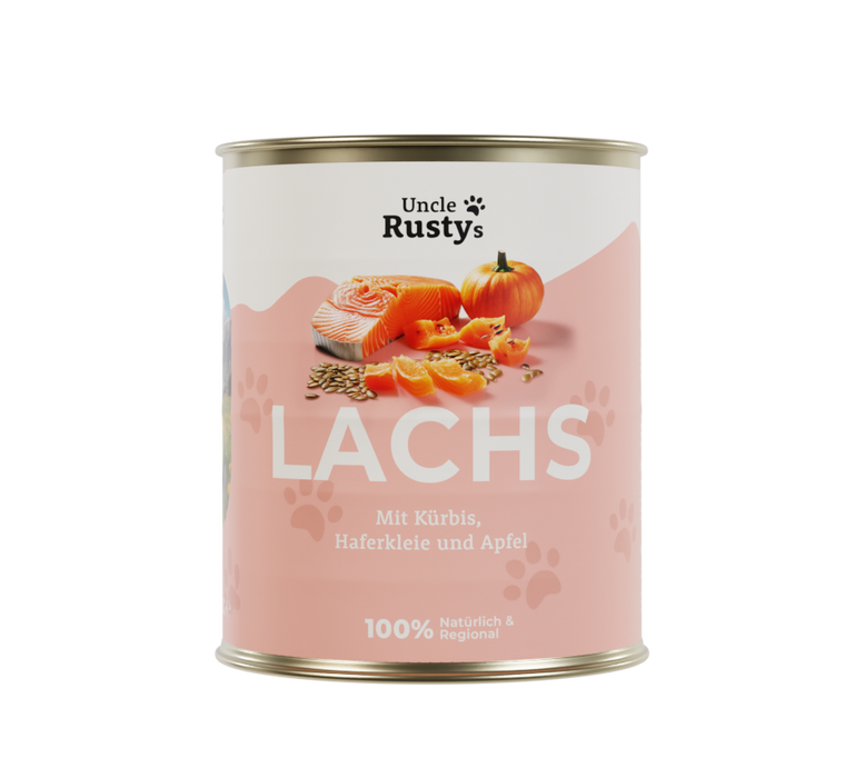 Lachs mit Kürbis, Haferkleie und Apfel
