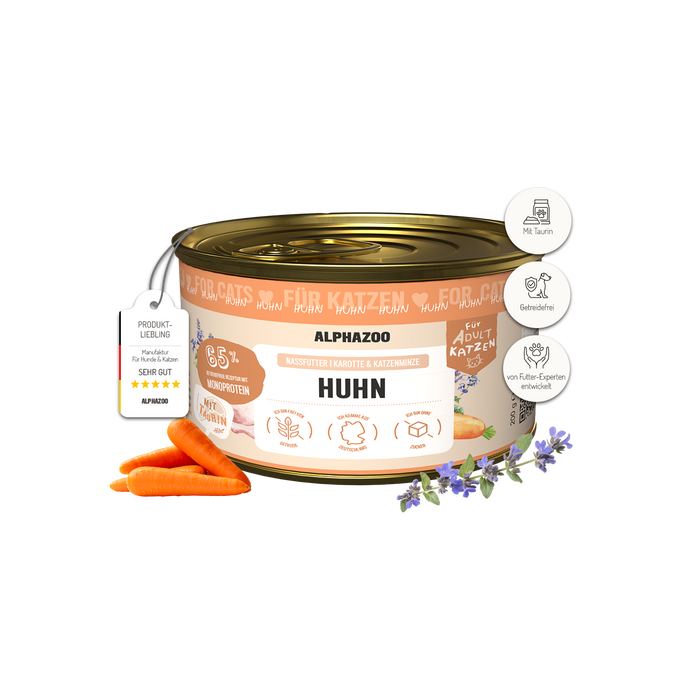 Monoprotein Huhn Nassfutter für Katze