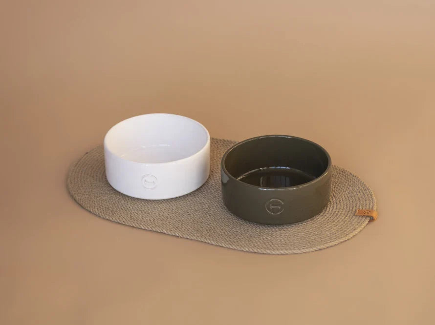 Napfmatte für Katzennapf und Hundenapf aus hypoallergene Jute