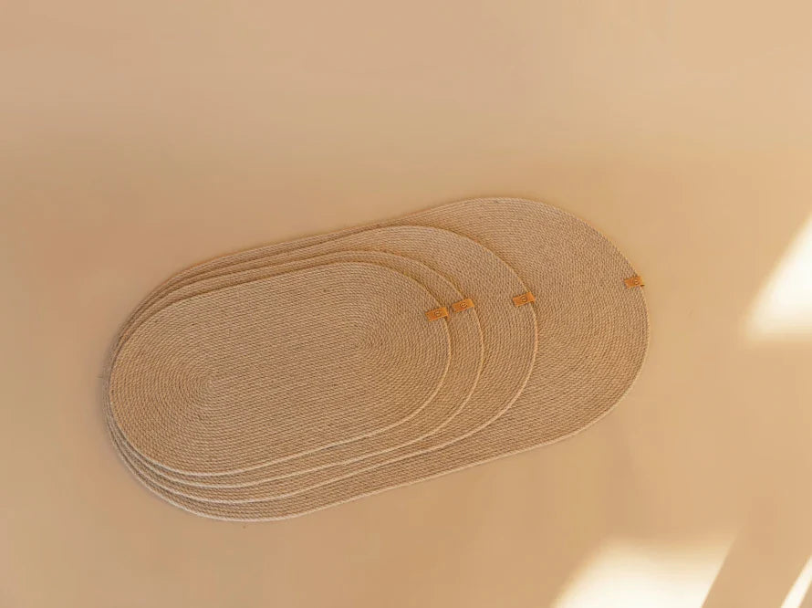 Napfmatte für Katzennapf und Hundenapf aus hypoallergene Jute
