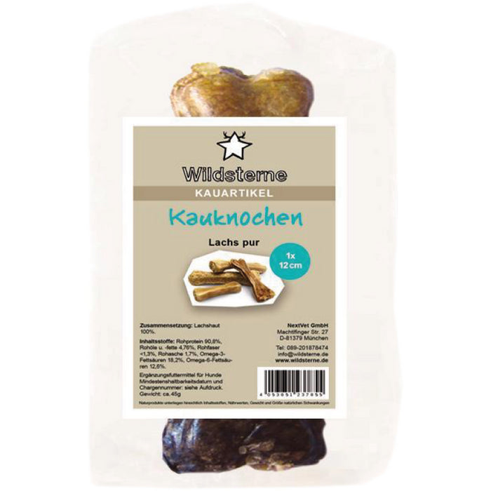 Wildsterne Kauknochen Lachs pur