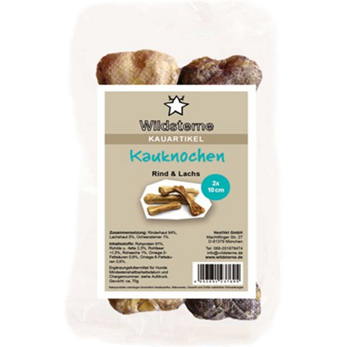 Wildsterne Kauknochen Rind + Lachs