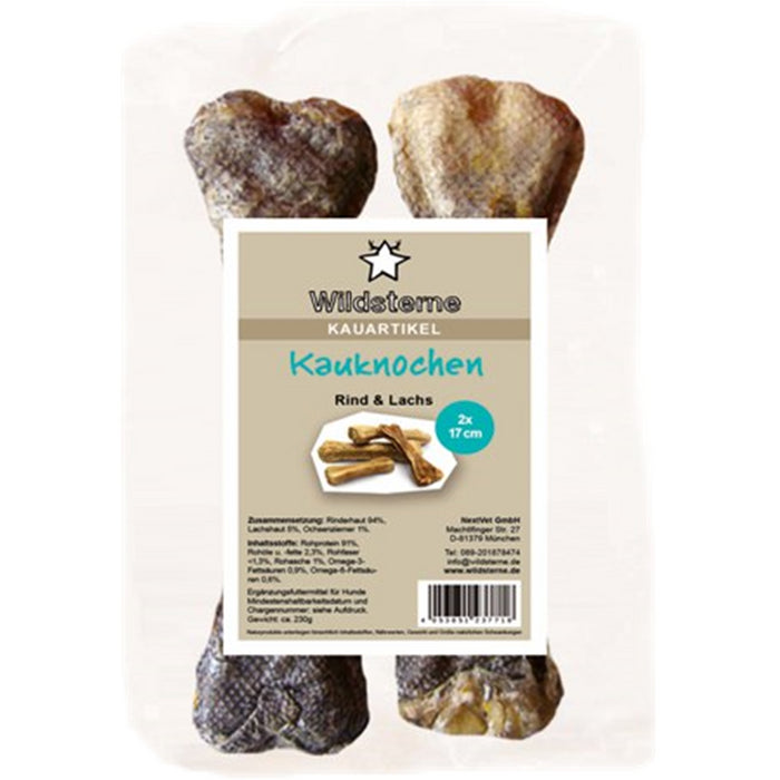 Wildsterne Kauknochen Rind + Lachs