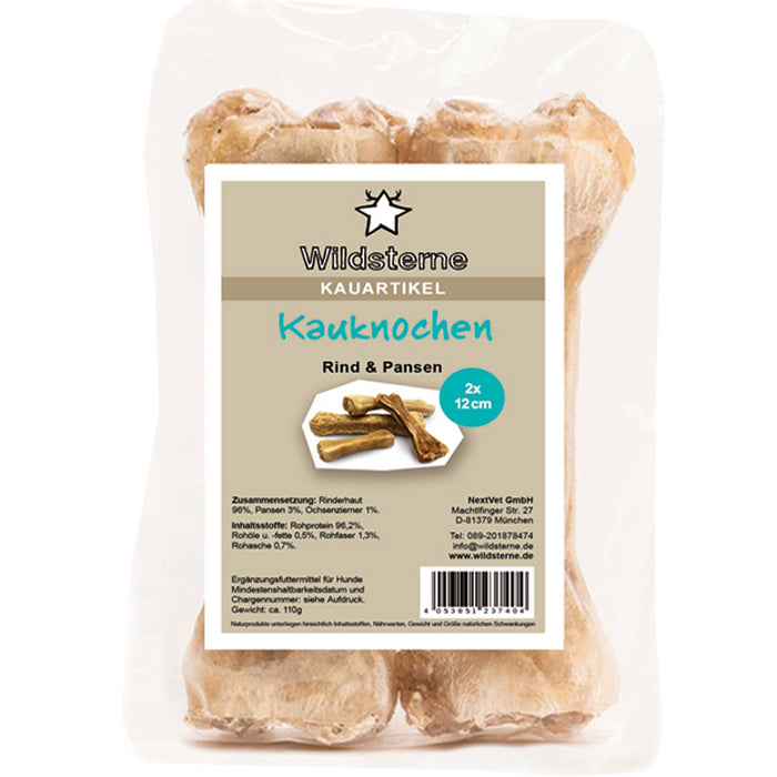 Wildsterne Kauknochen Rind + Pansen