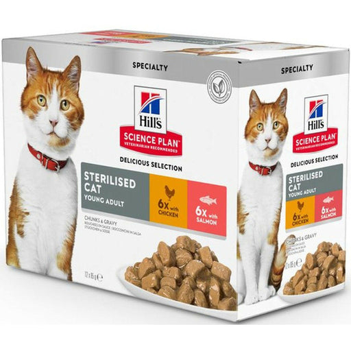 HILLS Science Plan Katze Sterilised Lachs 6x85g und Huhn 6x85g